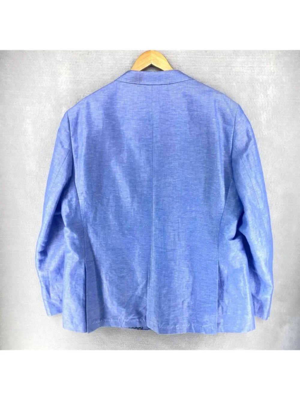 Alan Flusser Blazer Mens 48R Purple Linen Blend Sport Coat Jacket Seersucker